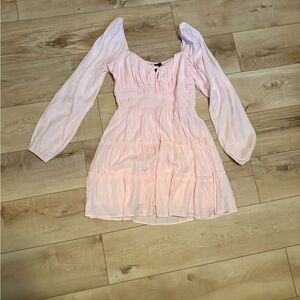 Trixxi Light Pink Long Sleeve Dress
